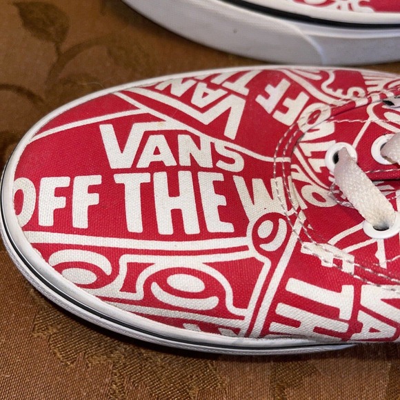 Vans 500714 Classic Old Skool Low Top Red Spell Logo Sneakers Men’s Sz 9.5 - Picture 12 of 13